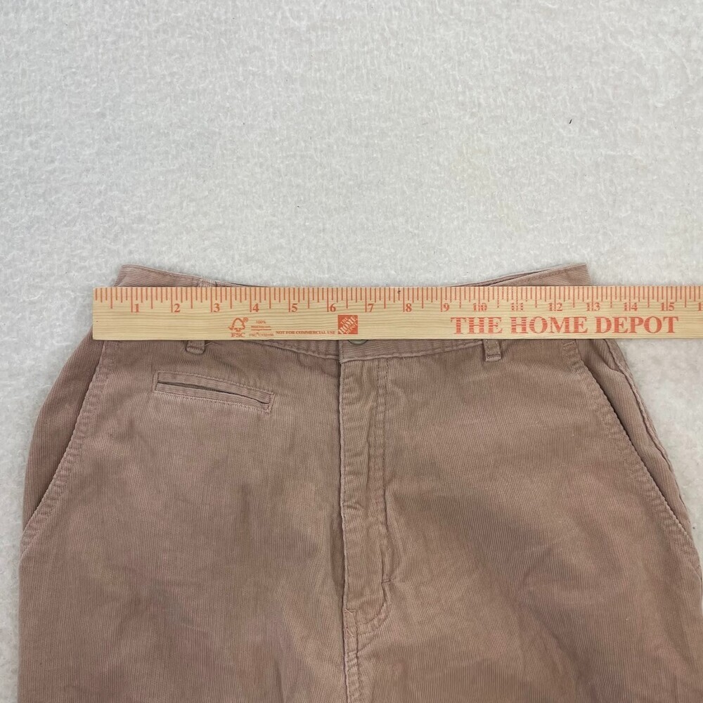Vintage Y2K 90s Calvin Klein Tan 100% Cotton Corduroy Pants Size 12 - Picture 4 of 5